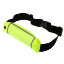 4.7 inch Sport Zipper Waist Bag Running Jogging Belt Pouch - Fluorescent Green