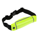 4.7 inch Sport Zipper Waist Bag Running Jogging Belt Pouch - Fluorescent Green