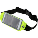4.7 inch Sport Zipper Waist Bag Running Jogging Belt Pouch - Fluorescent Green