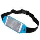 Sport Zipper Waist Bag Running Jogging Belt Pouch Blue