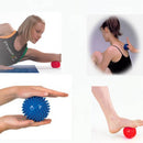 9cm Spiky Massage Ball Trigger Point Sport Fitness Hand Pain Relief - Red
