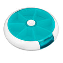 Portable 7 Slots Rotatable Tablet Pill Capsule Storage Container Case - Green