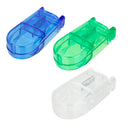 Pill Cutter Splitter Storage Compartment Box Medicine Holder Box Case - Clear