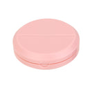 Round Design Pill Cutter Splitter Storage Compartment Box Medicine Holder - Pink
