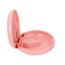 Round Design Pill Cutter Splitter Storage Compartment Box Medicine Holder - Pink