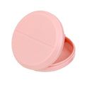 Round Design Pill Cutter Splitter Storage Compartment Box Medicine Holder - Pink