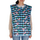 Waterproof Adult Mealtime Bib Protector Disability Aid Apron - Flower Dots
