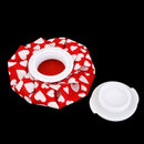 Easy To use Cloth Ice Bag Stress Pain Reliever Injury Swelling Reducer Ice Bag Cap Sports Supplies 6Inch Heart Pattern