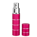 Travel Portable Refillable Perfume Atomizer Bottle Pump Spray Case Rose Red