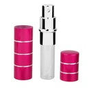 Travel Portable Refillable Perfume Atomizer Bottle Pump Spray Case Rose Red