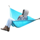 Portable Lightweight Convenient To Carry Hammock FOR Camping Hiking Travelling Picnic Backyards Sky Blue 106 x 55 inch