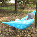 Portable Lightweight Convenient To Carry Hammock FOR Camping Hiking Travelling Picnic Backyards Sky Blue 106 x 55 inch