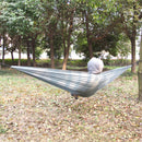 Portable Lightweight Convenient To Carry Hammock FOR Camping Hiking Travelling Picnic Backyards Gray 106 x 55 inch