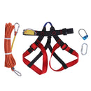 1 Set Rock Climbing Kit Safety Harness+Rappel Belay+ Carabiner+ 10M Rope