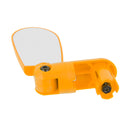Plastic Adjustable Rear View Bike Bicycle Handlebar Mirror Yellow 7.6 x 5.3cm