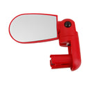 Plastic Adjustable Rear View Bike Bicycle Handlebar Mirror Red 7.6 x 5.3cm