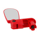 Plastic Adjustable Rear View Bike Bicycle Handlebar Mirror Red 7.6 x 5.3cm
