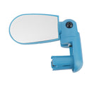 Plastic Adjustable Rear View Bike Bicycle Handlebar Mirror Blue 7.6 x 5.3cm