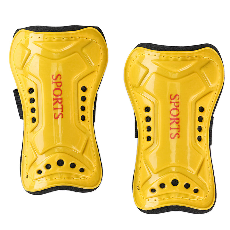 1 Set of Soft Comfortable Shin Guards Soccer Protective Football Pads Leg Protective Basketball Training Equipment For Kids Adults Yellow