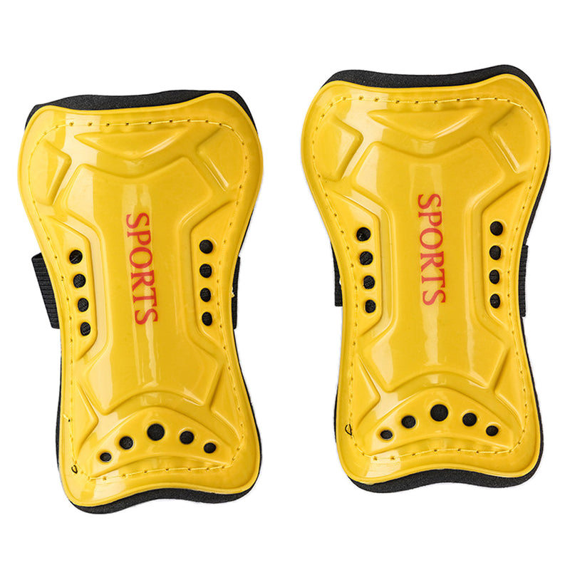 1 Set of Soft Comfortable Shin Guards Soccer Protective Football Pads Leg Protective Basketball Training Equipment For Kids Adults Yellow