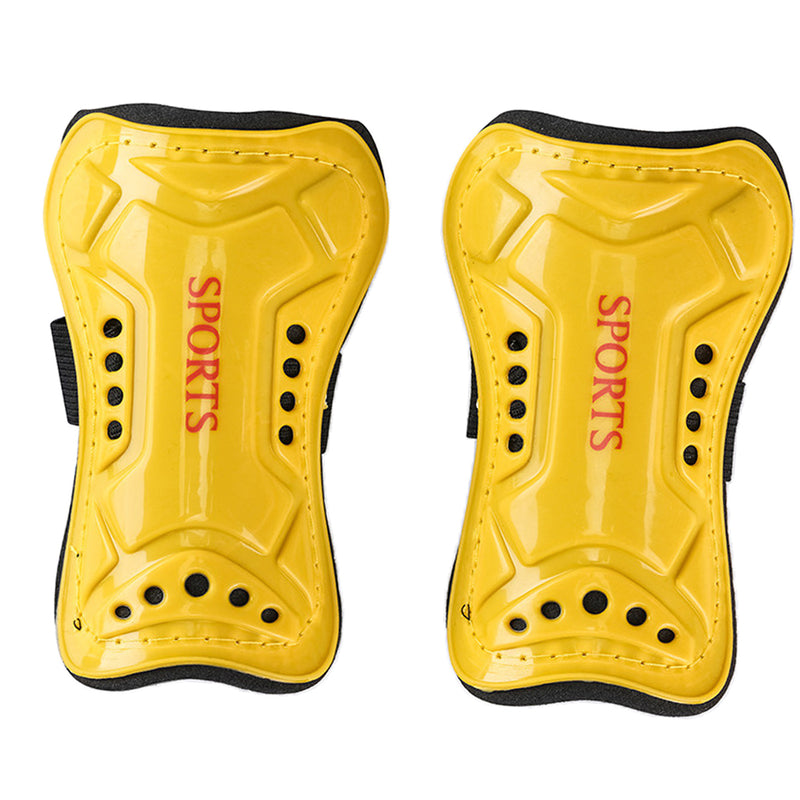 1 Set of Soft Comfortable Shin Guards Soccer Protective Football Pads Leg Protective Basketball Training Equipment For Kids Adults Yellow