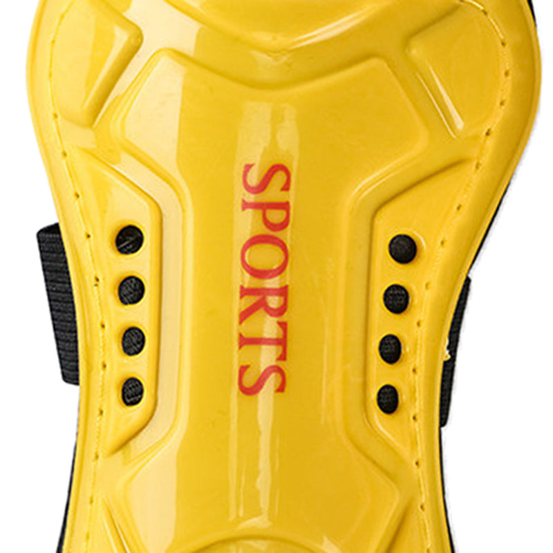 1 Set of Soft Comfortable Shin Guards Soccer Protective Football Pads Leg Protective Basketball Training Equipment For Kids Adults Yellow