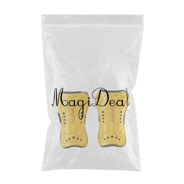 1 Set of Soft Comfortable Shin Guards Soccer Protective Football Pads Leg Protective Basketball Training Equipment For Kids Adults Yellow