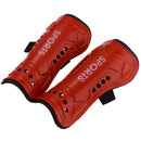 1 Set of Soft Comfortable Shin Guards Soccer Protective Football Pads Leg Basketball Training Equipment Red