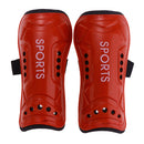 1 Set of Soft Comfortable Shin Guards Soccer Protective Football Pads Leg Basketball Training Equipment Red