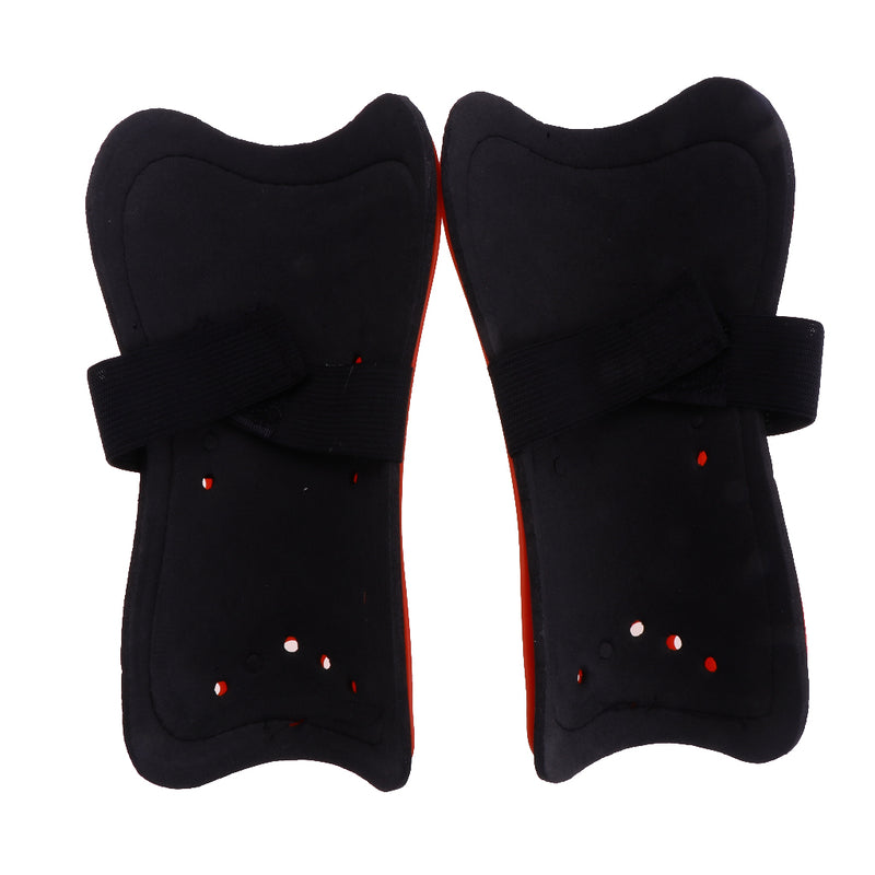 1 Set of Soft Comfortable Shin Guards Soccer Protective Football Pads Leg Basketball Training Equipment Red