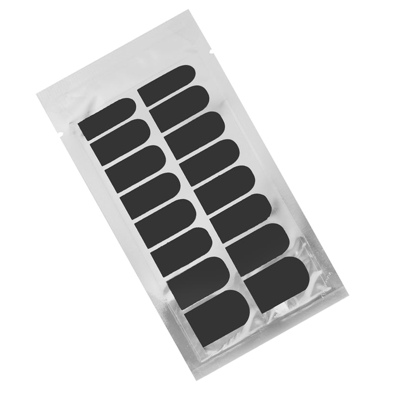 1 Sheet of 16PCS Women Girls Nail Art Sticker Patch Foils Armour Wraps Decor Nail Art Supplies Black
