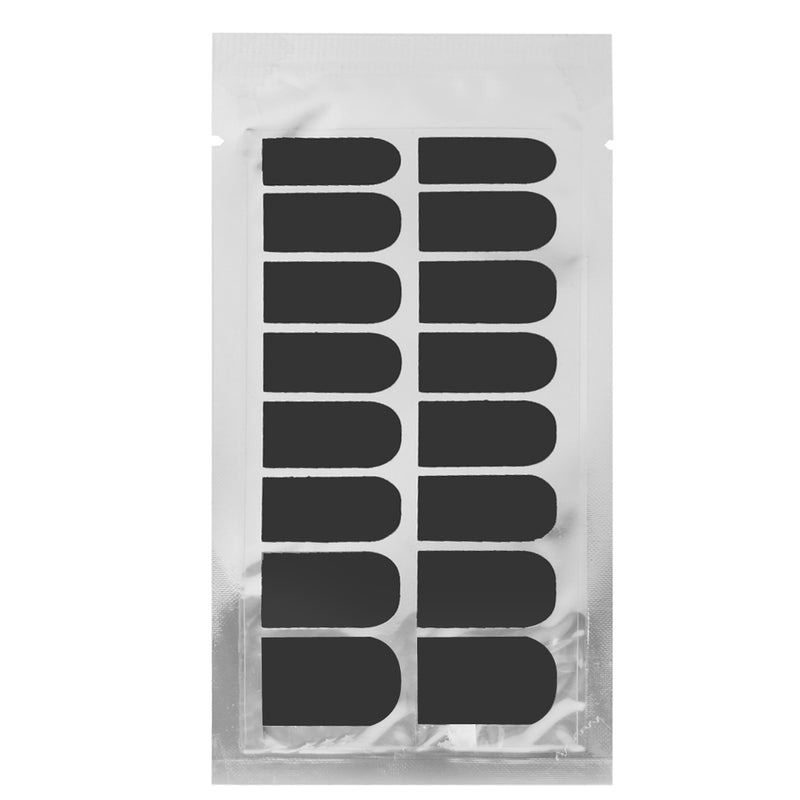 1 Sheet of 16PCS Women Girls Nail Art Sticker Patch Foils Armour Wraps Decor Nail Art Supplies Black