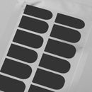 1 Sheet of 16PCS Women Girls Nail Art Sticker Patch Foils Armour Wraps Decor Nail Art Supplies Black