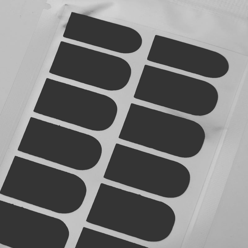 1 Sheet of 16PCS Women Girls Nail Art Sticker Patch Foils Armour Wraps Decor Nail Art Supplies Black