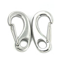 2pcs Stainless Steel Snap Clip Hiking Camping Climbing Spring Hook Buckle Carabiner