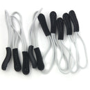 10pcs Zipper Pulls Cord Rope Ends Lock for Tents Clothes Bags Gray