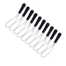 10pcs Zipper Pulls Cord Rope Ends Lock for Tents Clothes Bags Gray