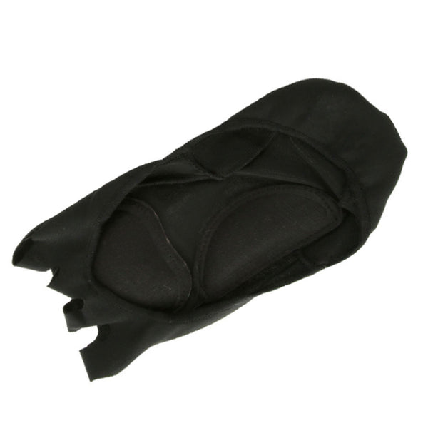 1 Set of Spandex Anti-slip Sweat Absorbing Toeless Design Boat Socks Invisible Massage Cushion Socks For Women - Black