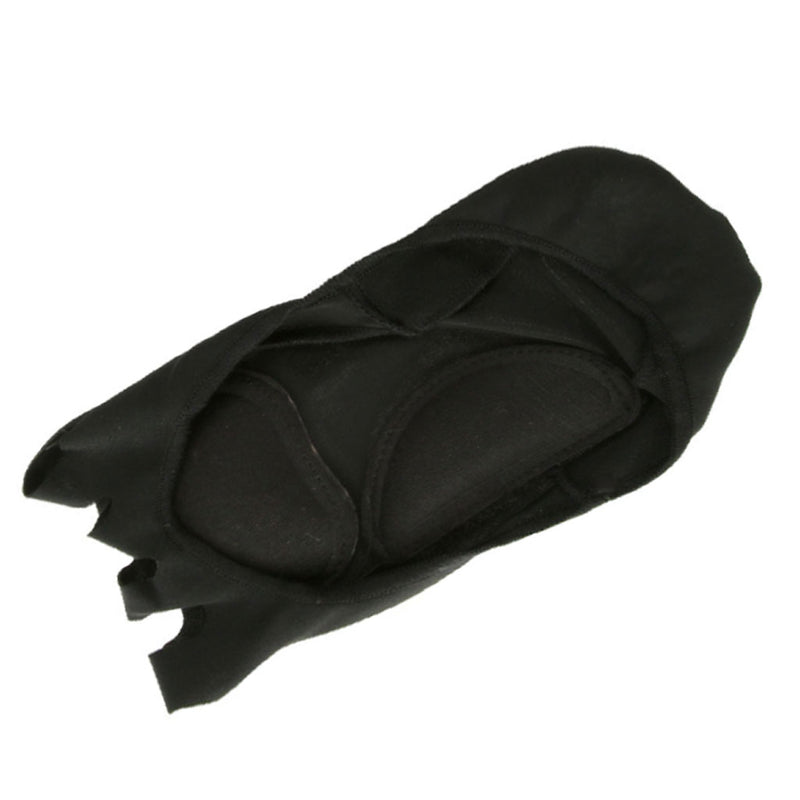 1 Set of Spandex Anti-slip Sweat Absorbing Toeless Design Boat Socks Invisible Massage Cushion Socks For Women - Black