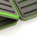 Army Green Waterproof 2-Sided Storage Case Fly Fishing Lure Spoon Hook Bait Tackle Box