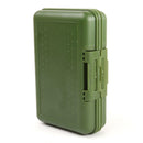 Army Green Waterproof 2-Sided Storage Case Fly Fishing Lure Spoon Hook Bait Tackle Box