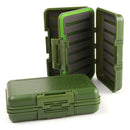 Army Green Waterproof 2-Sided Storage Case Fly Fishing Lure Spoon Hook Bait Tackle Box