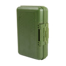 Army Green Waterproof 2-Sided Storage Case Fly Fishing Lure Spoon Hook Bait Tackle Box
