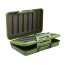 Army Green Waterproof 2-Sided Storage Case Fly Fishing Lure Spoon Hook Bait Tackle Box