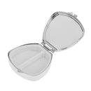 Portable Travel Oval Metal Pill Box Medicine Organizer Capsule Container Case Storage