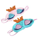 Soft Crown Pattern Sleeping Eye Shade For Travel Home Office Headache Pain Relief Meditation Spa Pink