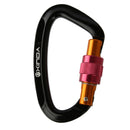 D-Shape Mountaineering Rock Climbing Equipment Carabiner Screw Lock 24KN / 2400kg