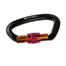 D-Shape Mountaineering Rock Climbing Equipment Carabiner Screw Lock 24KN / 2400kg