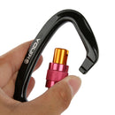 D-Shape Mountaineering Rock Climbing Equipment Carabiner Screw Lock 24KN / 2400kg