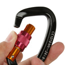 D-Shape Mountaineering Rock Climbing Equipment Carabiner Screw Lock 24KN / 2400kg